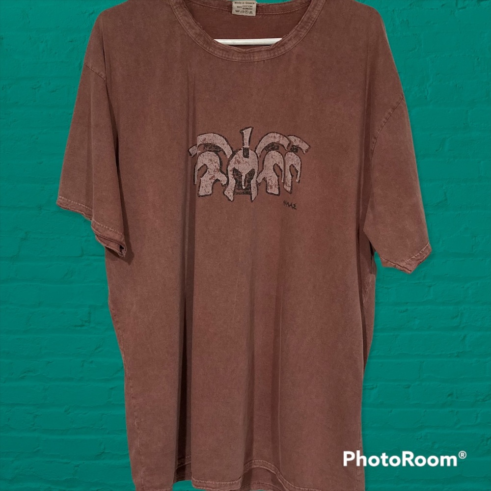 Men’s stonewash 100% cotton tee shirt SZ: 3XL made in Greece Greek raw materials